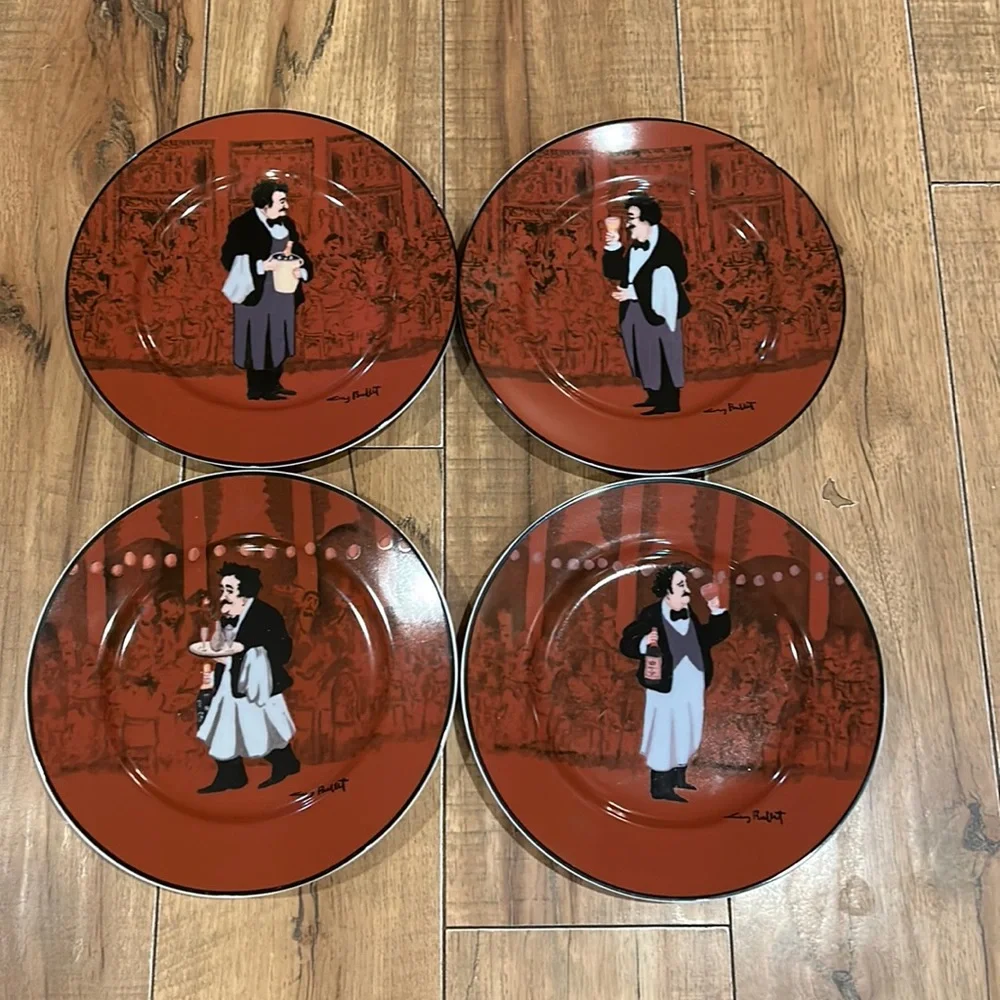 Williams Sonoma Guy Buffet 8” salad plate set of 4